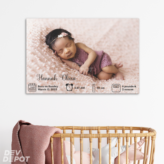 Birth Portrait Canvas Print