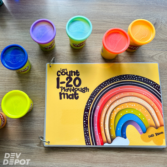 Let's Count 1-20 Playdough Mat