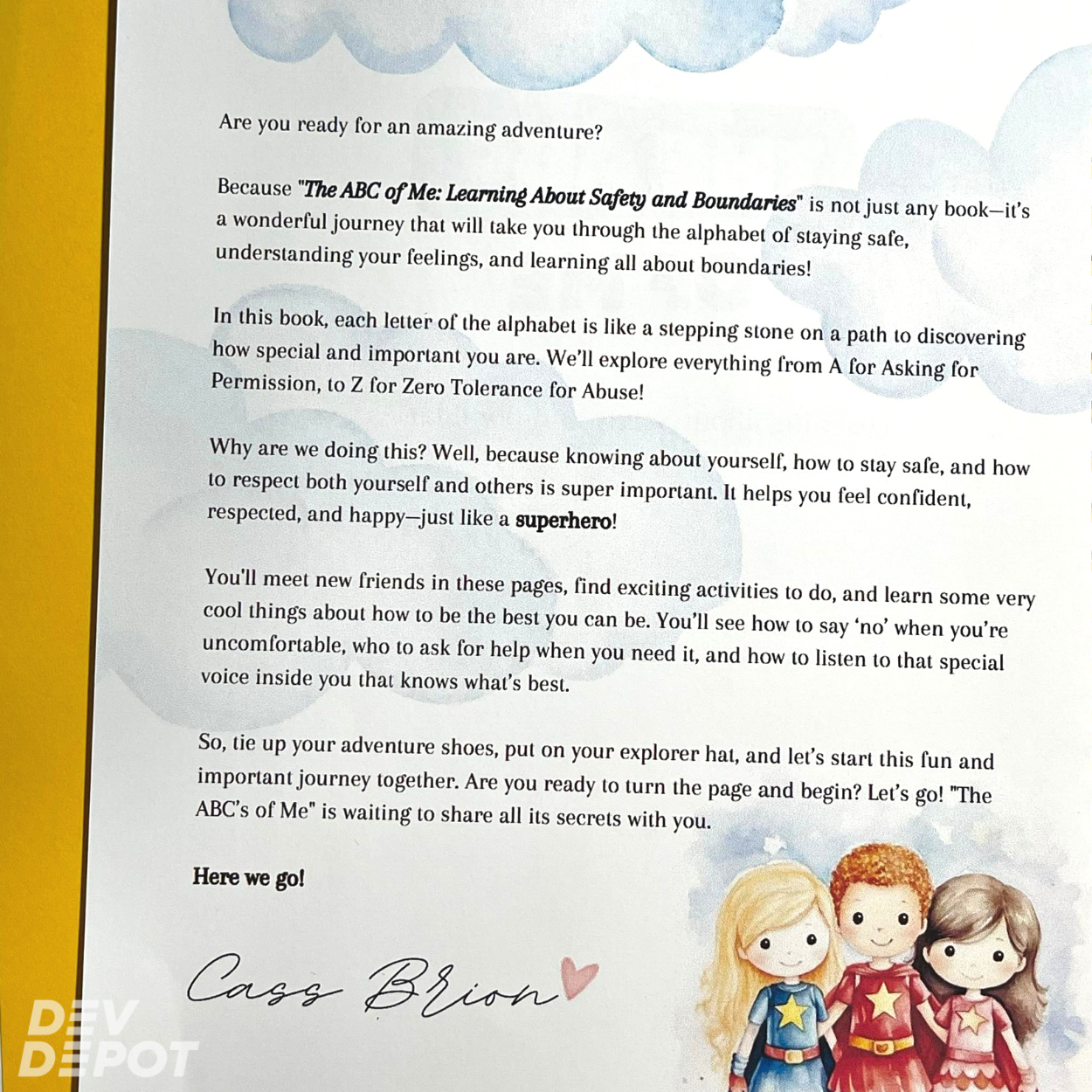 Digital Download / Printable File - The ABC of Me: Learning About Safety and Boundaries