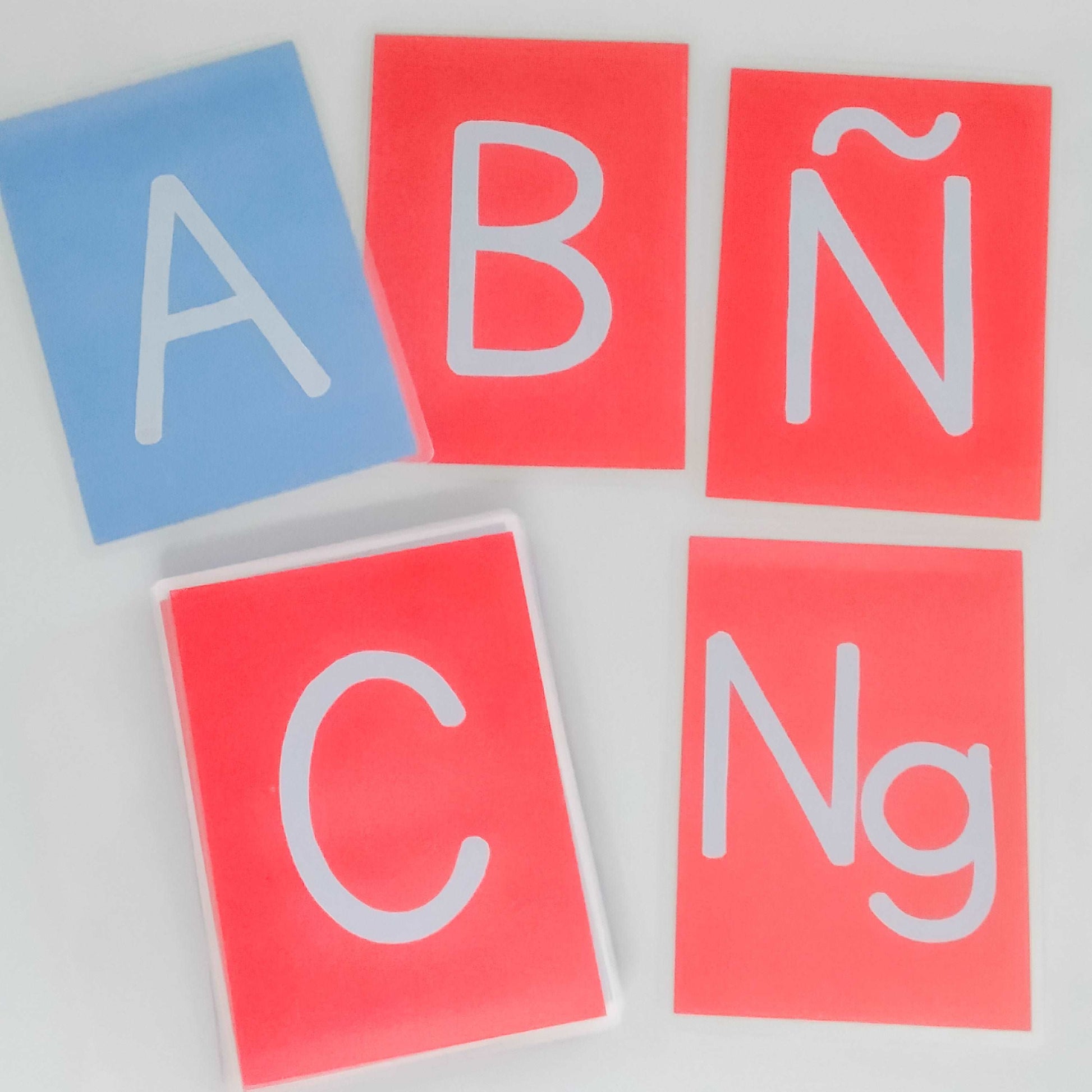 Sandpaper letters Filipino alphabet