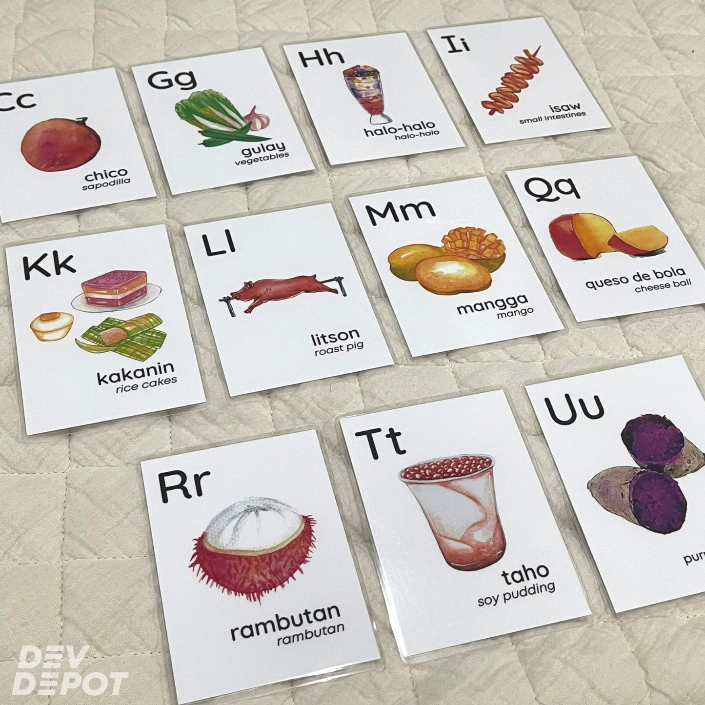 Alpabetong Filipino Bilingual Flashcards