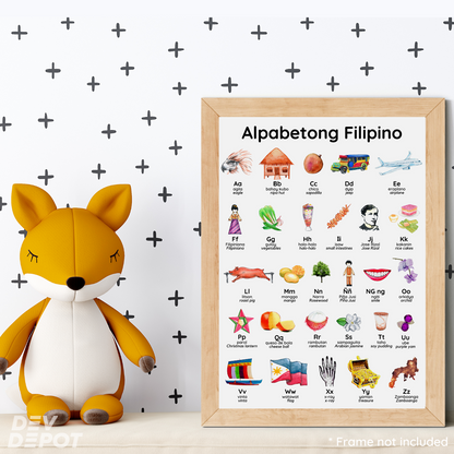 Alpabetong Filipino Bilingual Educational Poster