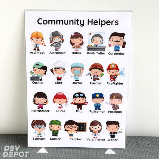 Community Helpers Educational Poster