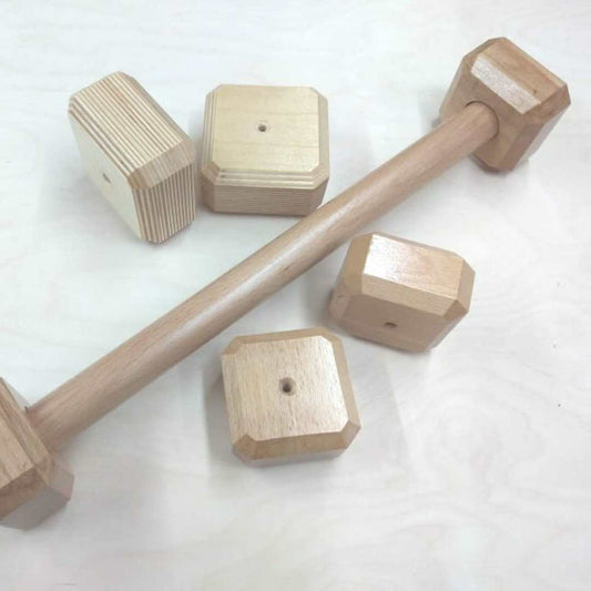 Wooden barbell